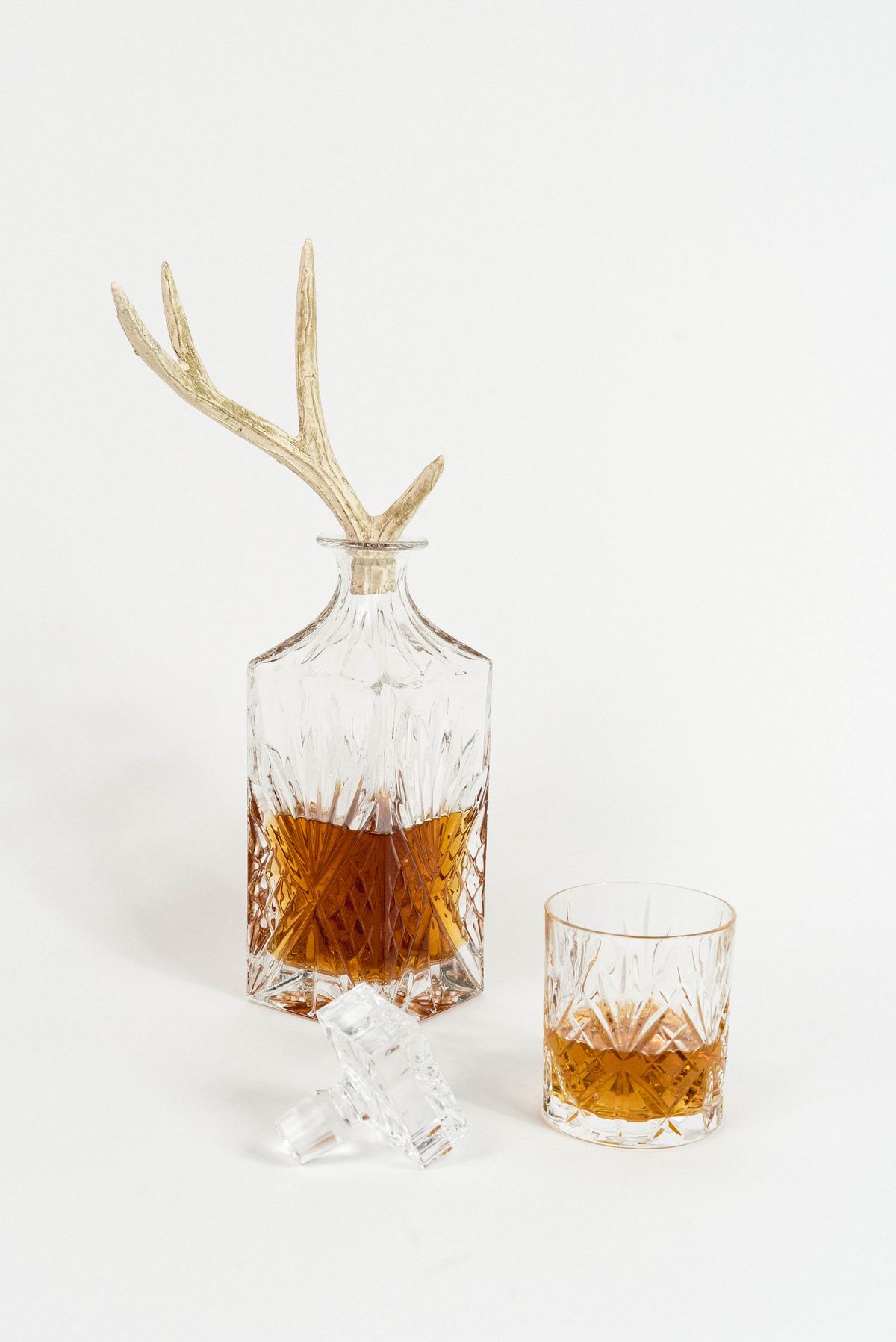 Whiskey Decanter & Golf-Ball Glasses